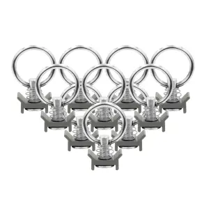 Zurrfitting für Airlineschienen mit Rundöse anthrazit eloxiert 10er Set
