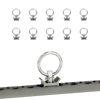 Zurrfitting für Airlineschienen mit Rundöse anthrazit eloxiert 10er Set
