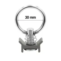 Zurrfitting für Airlineschienen mit Rundöse anthrazit eloxiert 10er Set