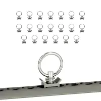 Zurrfitting für Airlineschienen mit Rundöse anthrazit eloxiert 10er Set