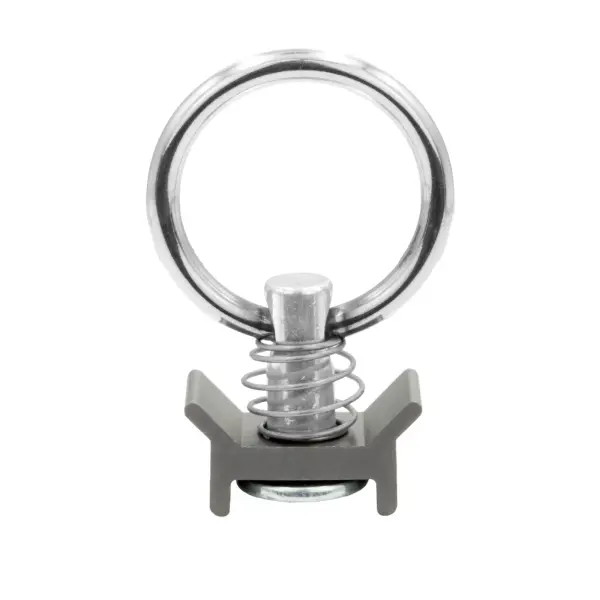 Zurrfitting für Airlineschienen mit Rundöse anthrazit eloxiert