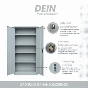 Selbstabholung in 30974 Wennigsen !!! kein Versand / Metallschrank / Werkstattschrank / Aktenschrank 0,9m x 0,9m x 0,4m in grau