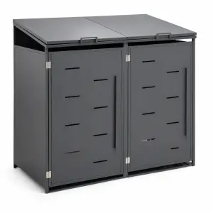 Mülltonnenbox 2er Anthrazit für bis zu 240 l...