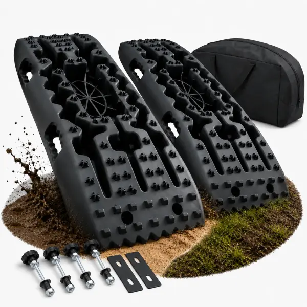 Sandbleche 2er Set 69,5 x 27,5 x 6 cm – Recovery Boards mit Tasche für Offroad & Camping