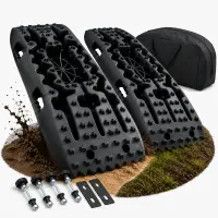Sandbleche 2er Set 69,5 x 27,5 x 6 cm – Recovery Boards mit Tasche für Offroad & Camping